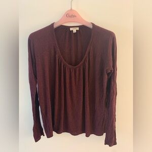 Aritzia Wilfred Longsleeved womens purple shirt, size M. Soft and cozy! EUC